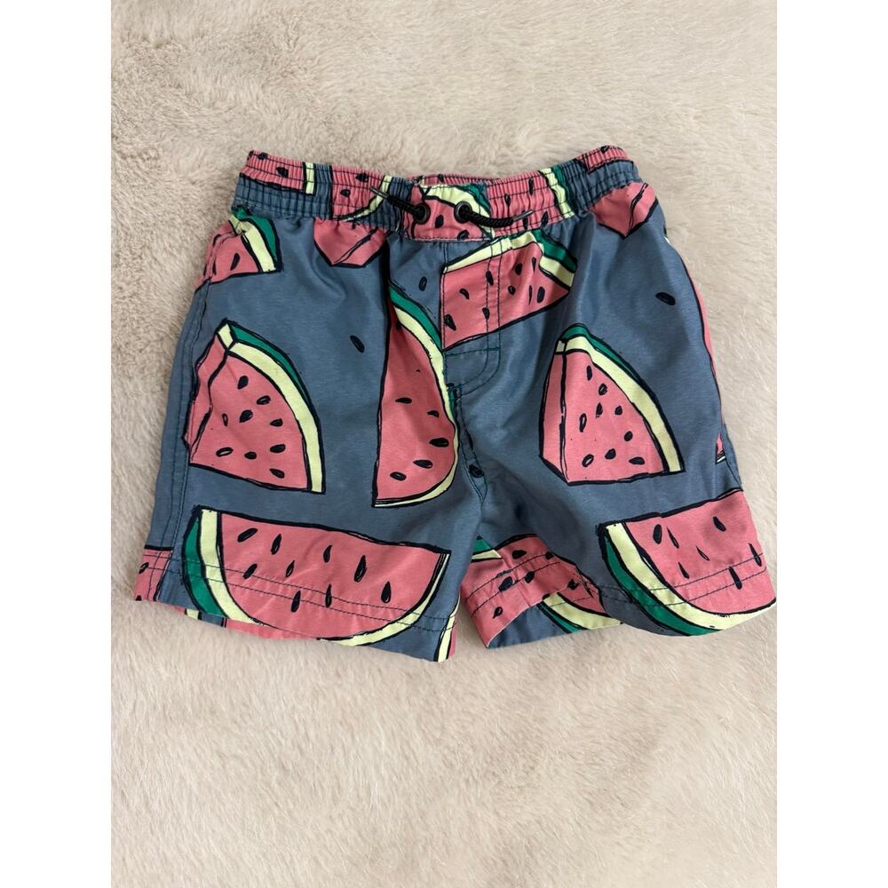 Watermelon swim trunks size 4T from the Tea collection.